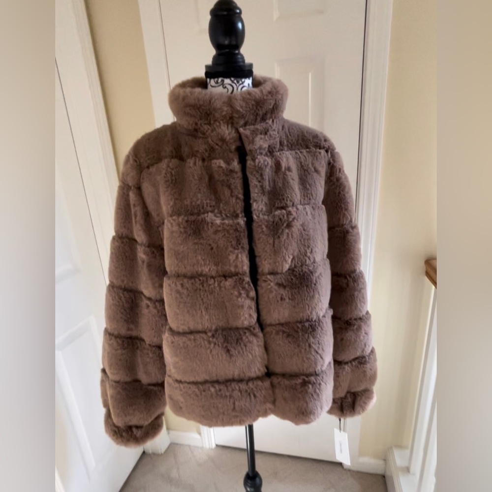 Calvin Klein Faux Fur Coat